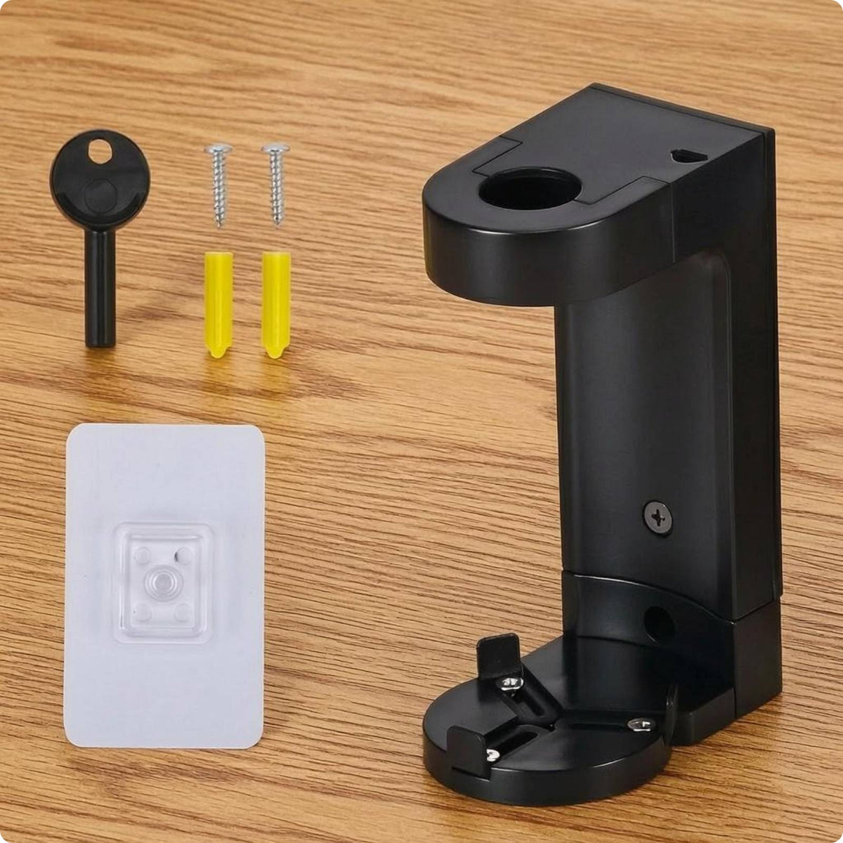 Wall-Installed Soap Dispenser Bracket Compact Single Head Bottle Bracket Refillable Washroom Storage