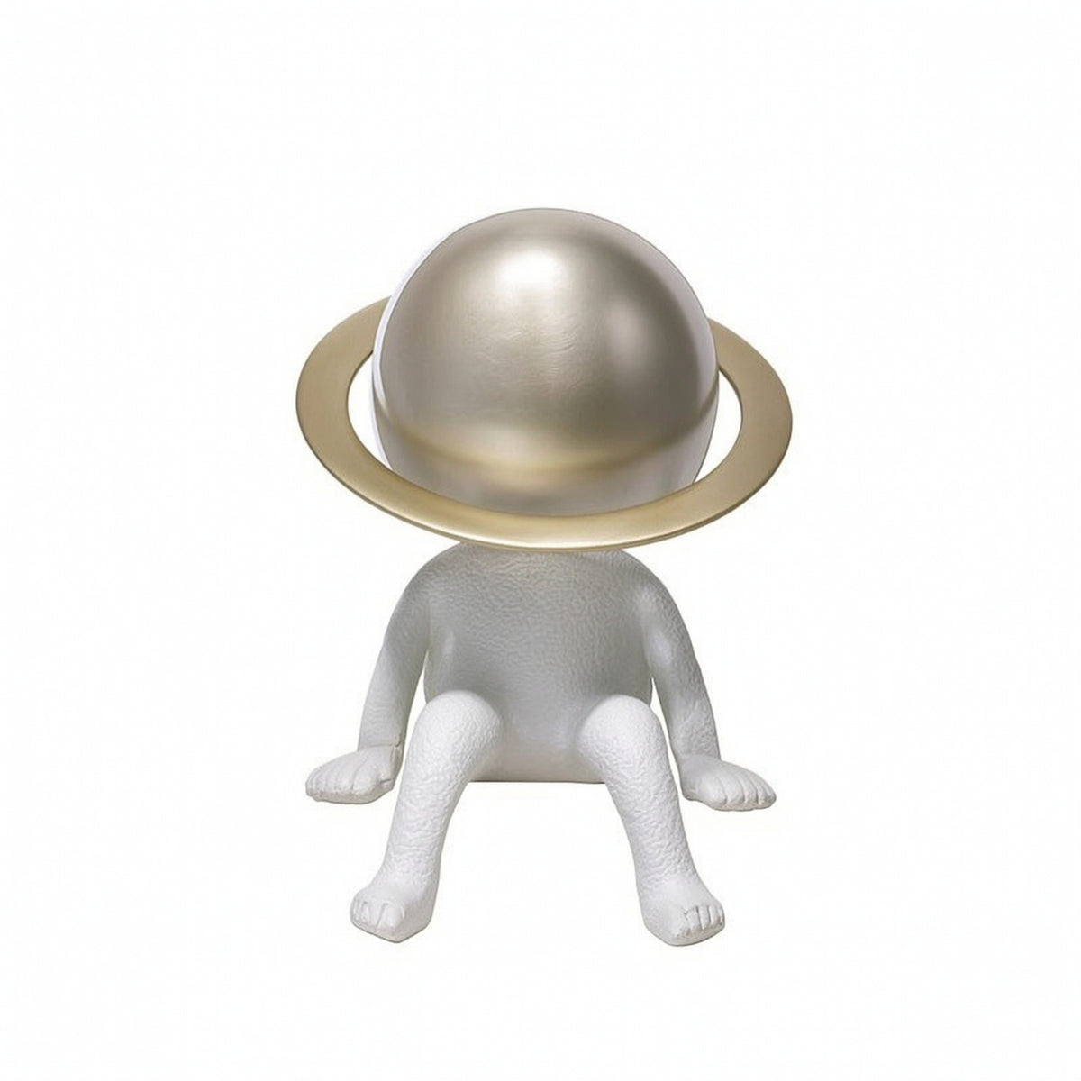 Astronaut Figurine Seated Astronaut Statue Modern for Bookshelf, Entryway