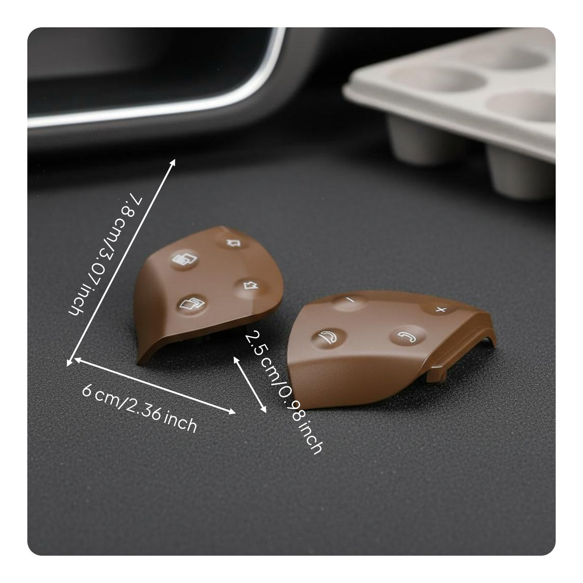 Steering Wheel Button Cover Set Easy to Install Multifunction Steering Wheel Switch Cap Automotive Interior Part for Car Repair