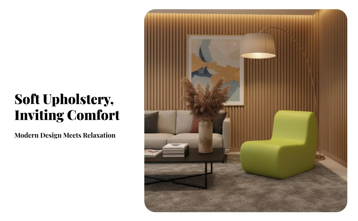 Creative Shape Armless sectional Sofa Modern Design Serpentine Sectional Sofa Minimalist design Reception Seating Reconfigurable for Interior Designers, Hotel Managers, Waiting Room, Office, Lounge, Breakroom