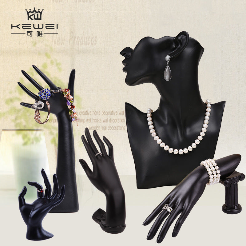 Mannequin Hand Jewelry Display Stand Set for Necklaces, Bracelets, Earrings, and Rings