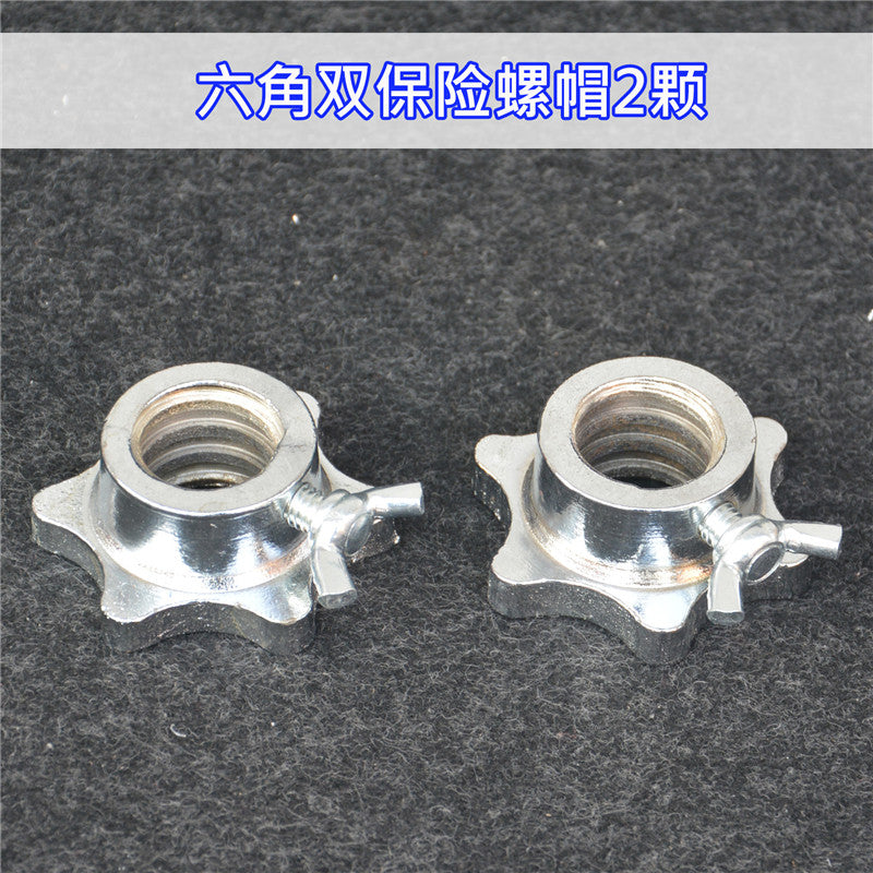 电镀哑铃杆2.5cm小孔包胶杆丝杆通用哑铃杠铃连接杆螺帽奥杆卡扣