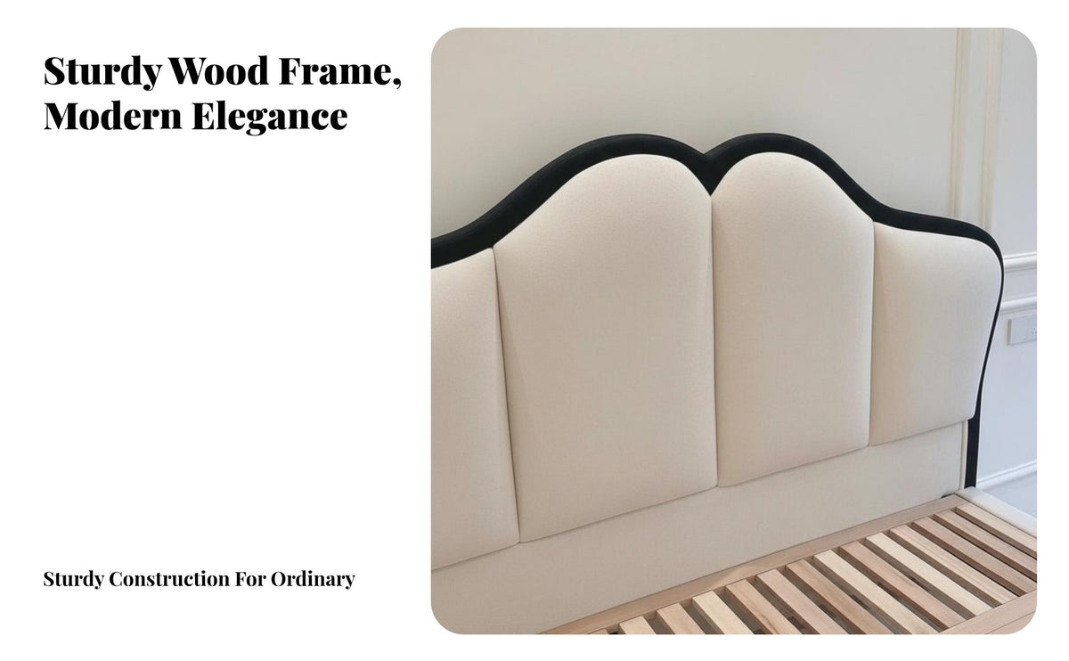 Soft Padded Upholstered Winged Headboard Modern Design Bed rearrest Minimalist aesthetic Bedroom Furniture Highresilient Filling for Adults, Homeowners, Students, Home Decor, Guest Room