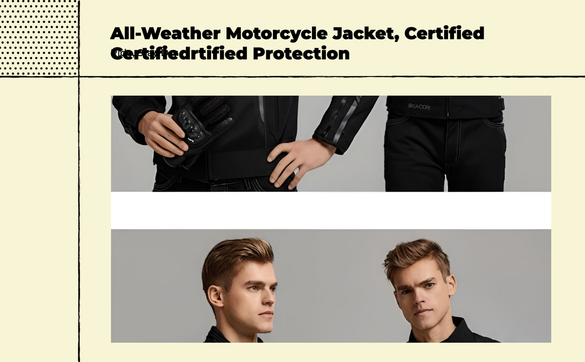 Waterproof men's motorcycle suit