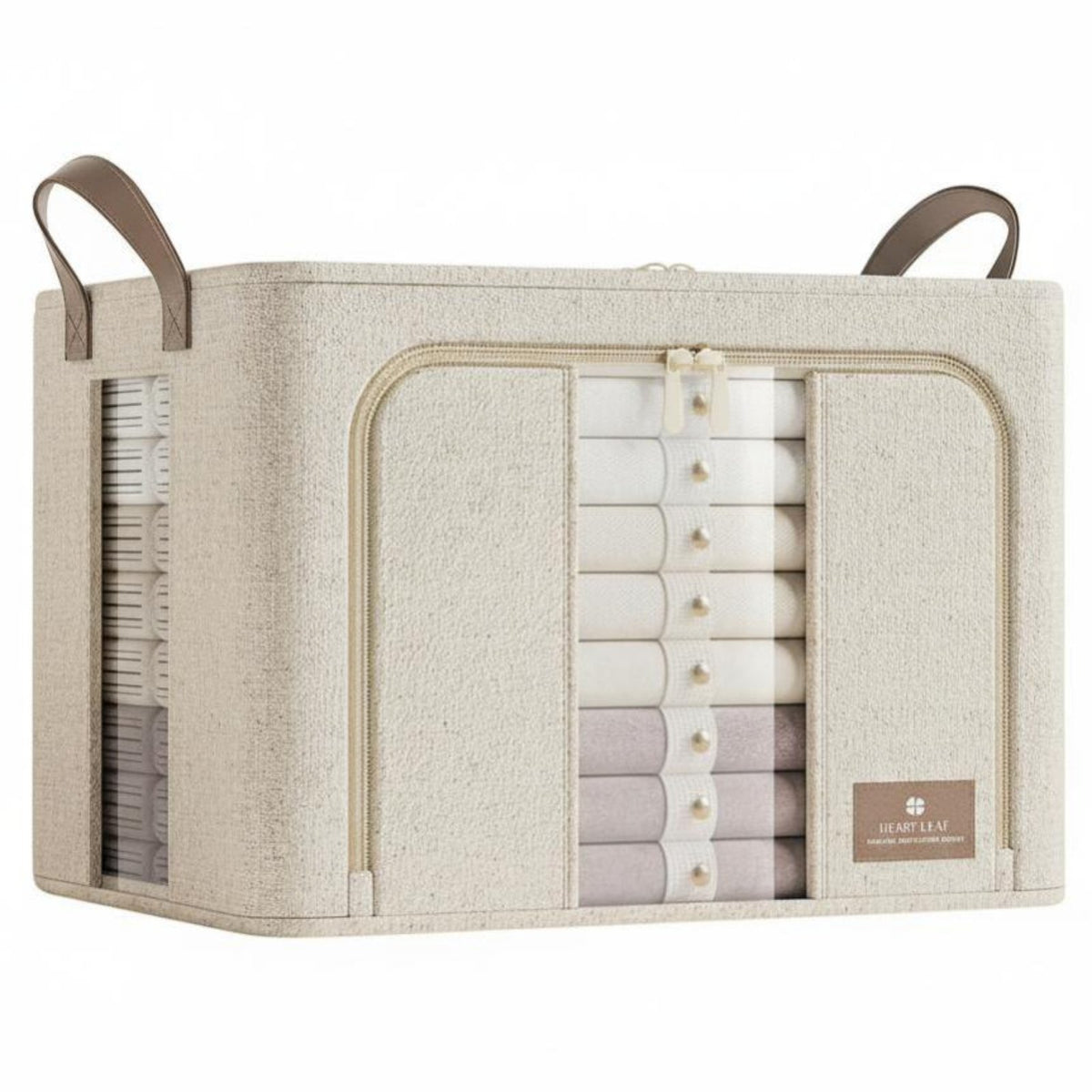 foldable Framed Storage Box two-way entry Zippers for Garage, Families