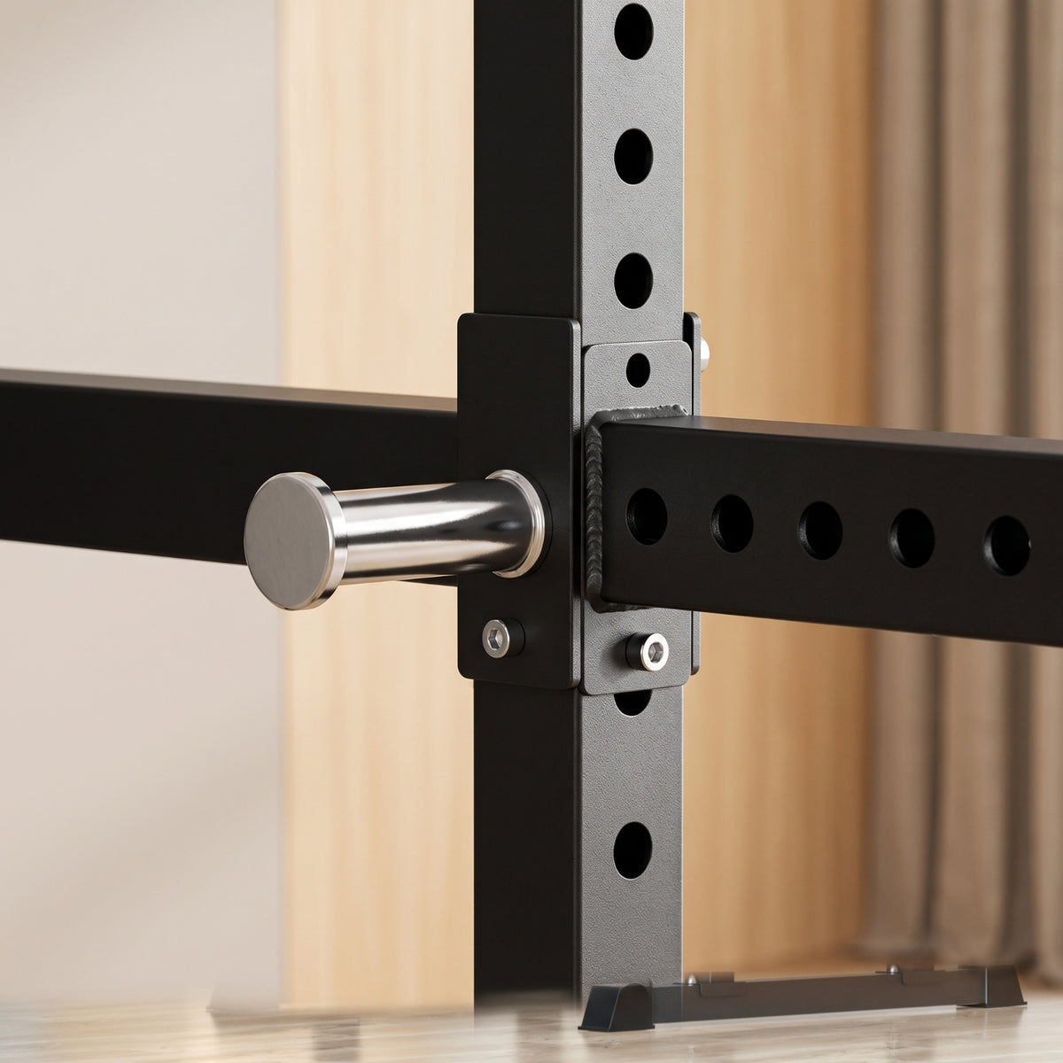 Adjustable Half Rack with Pull-up Bar Strong Squat Rack with Pull-up Bar Stable Squat Stand Industrial for Weightlifters