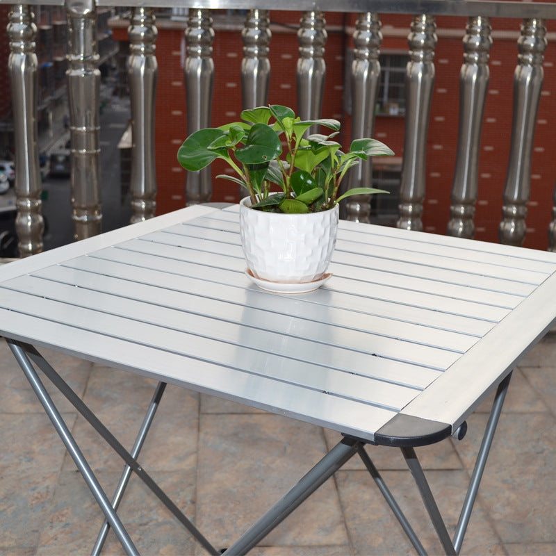 Aluminum Alloy Folding Table and Chair Set Portable Picnic Table BBQ Table Camping Table