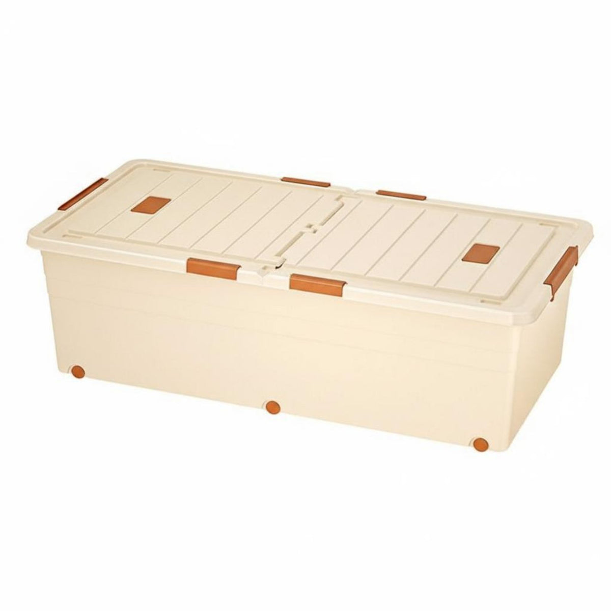 Rolling Under-Bed Organizer With casters Flat Rolling Storage container for Homeowners
