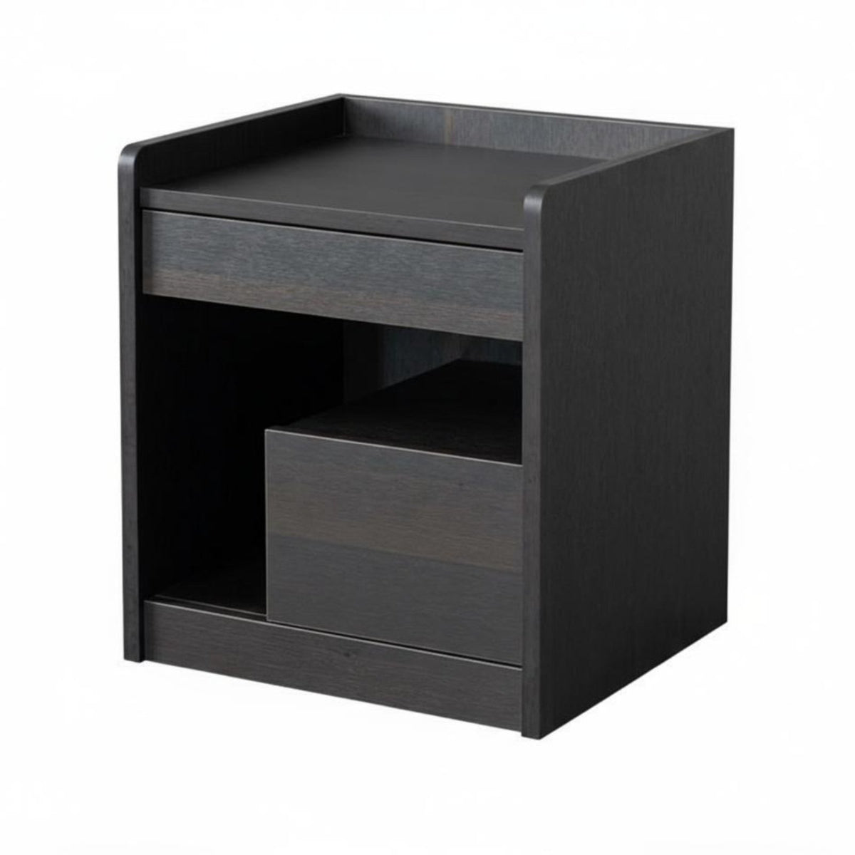 Single-Drawer End Table Italian-Inspired Nightstand Modern Design for Homeowners