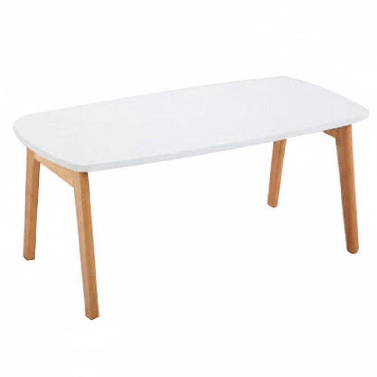Minimalist Aesthetic 2-Tier Rectangular Coffee Table Double-Deck Design Two-Tier Rectangular Table Solid Wood Legs Living Room Furnishing Ample Storage Space for Families with Children, Homeowners, Renters, Small Apartment, Lounge Area, Office, Balcony