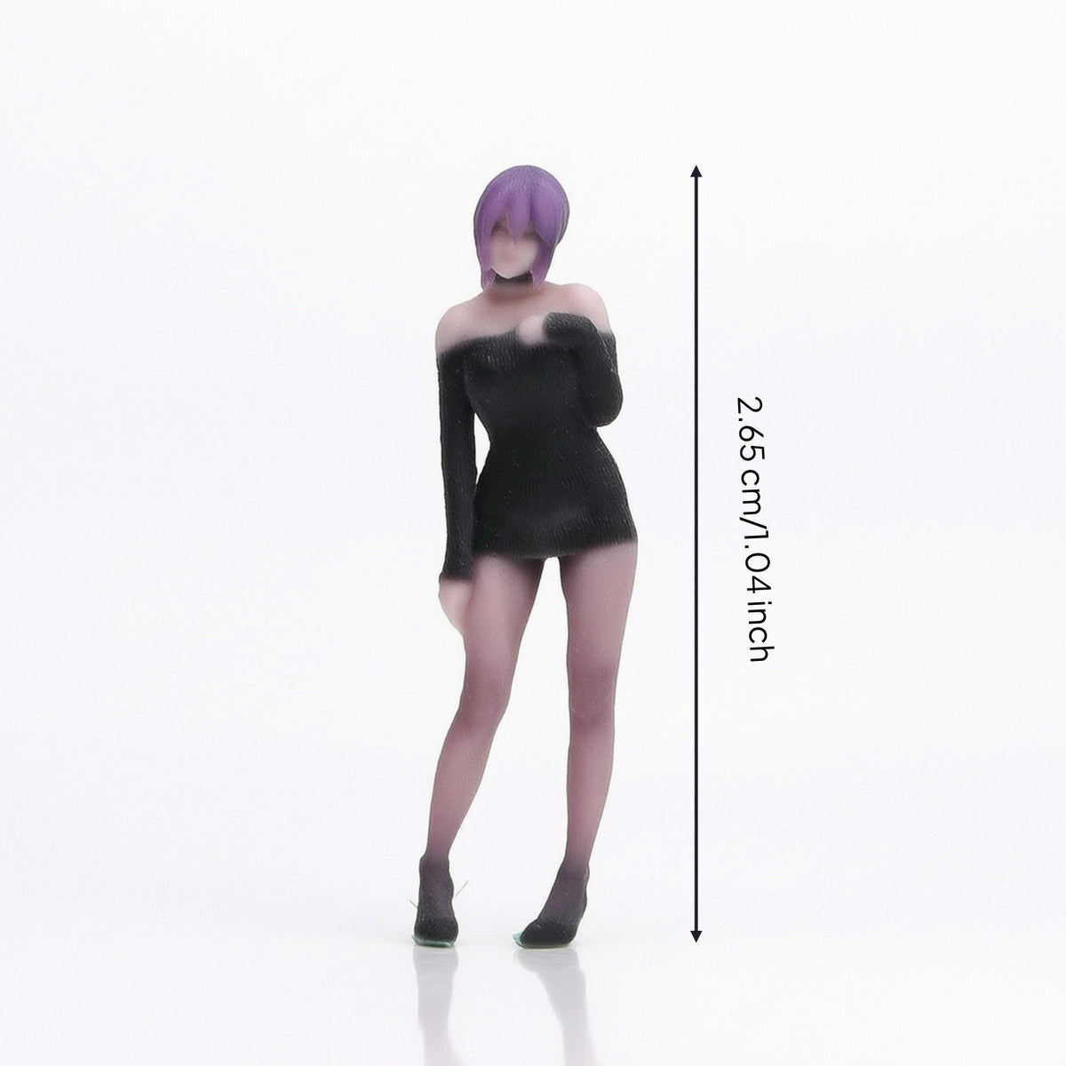 1:64 Scale Figure Detailed Standing Female Figure Realistic Female Figurine for Hobbyists, Collectors, Diorama