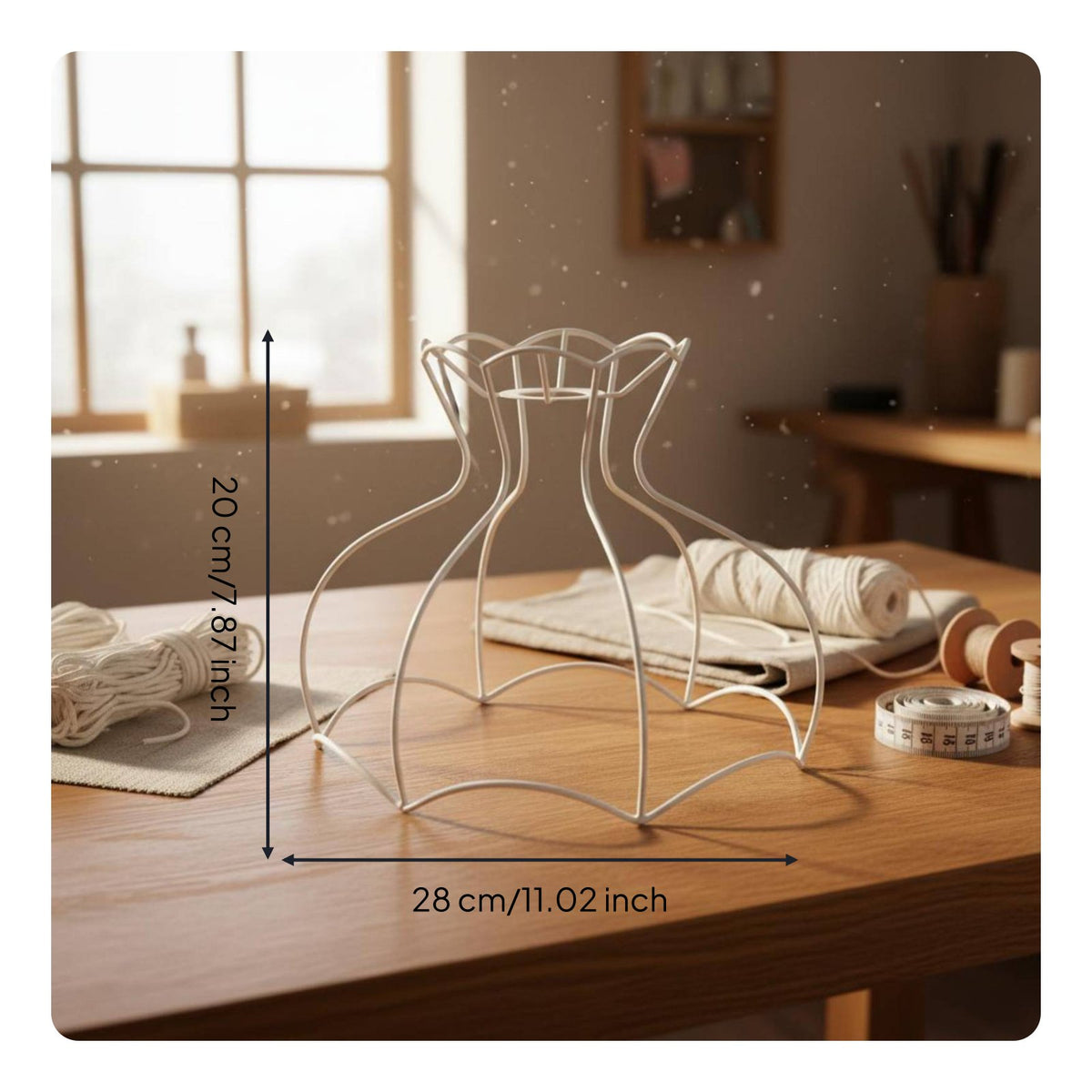 DIY Lampshade Frame Long-Lasting Hanging Light Shade Frame Easy Installation