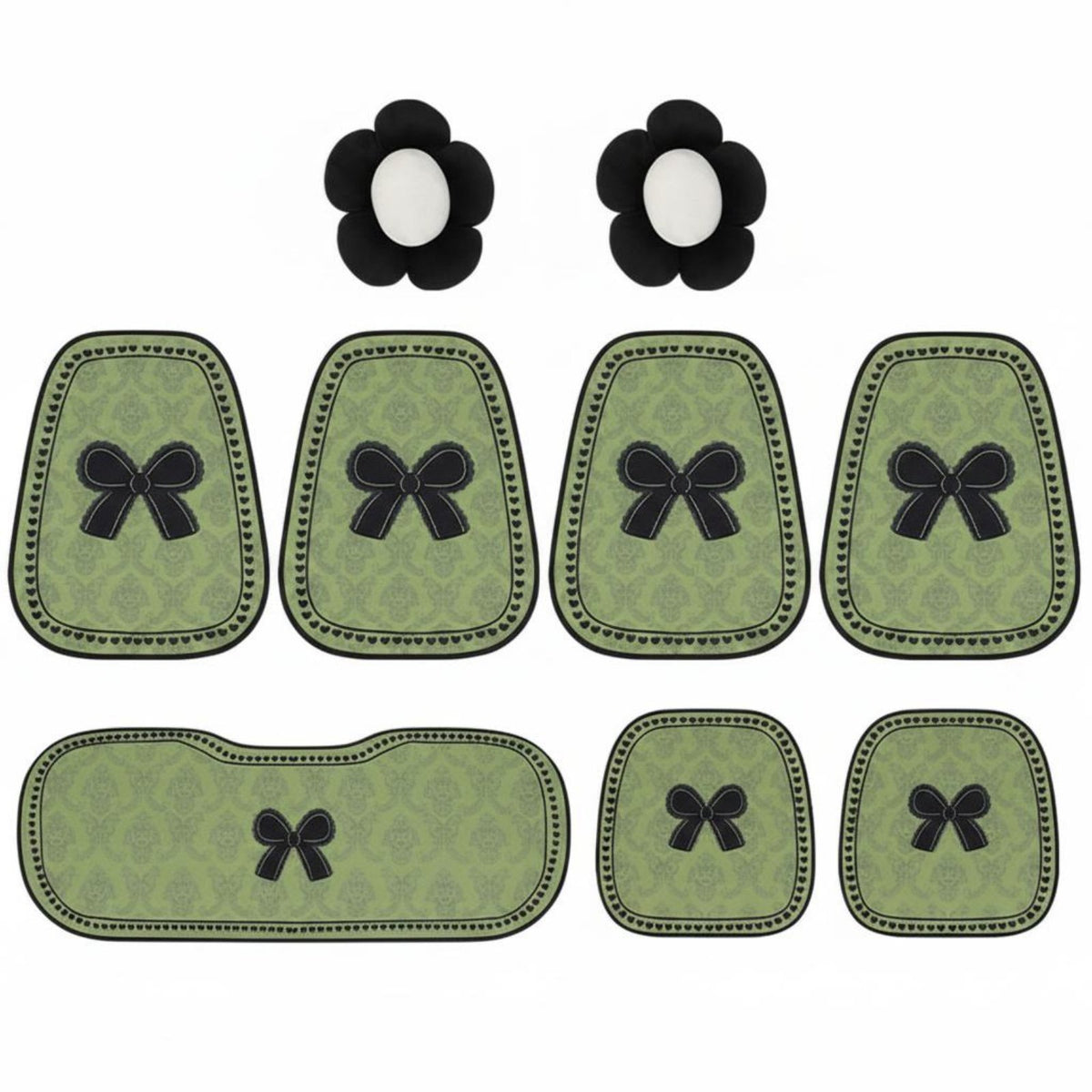 Bowknot Car Seat Pad Comfortable Fit Cute Car Seat Cover for Motorists, Automobile, Frequent Driving