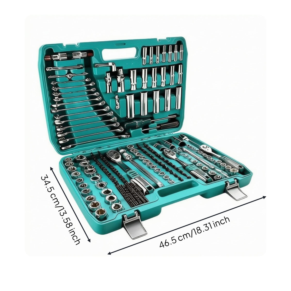 Automotive Repair Tool Kit-Assembledin Handle 121-Piece Tool Kit Arranged Storage Garage Gear