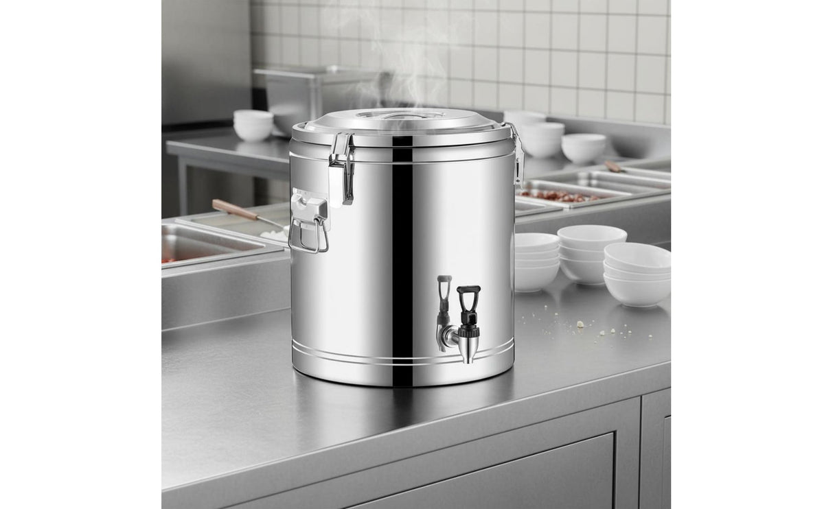Stainless Steel Insulated Container Portable with Handles Insulated Drink Container Large Capacity Food Warmer Secure Locking