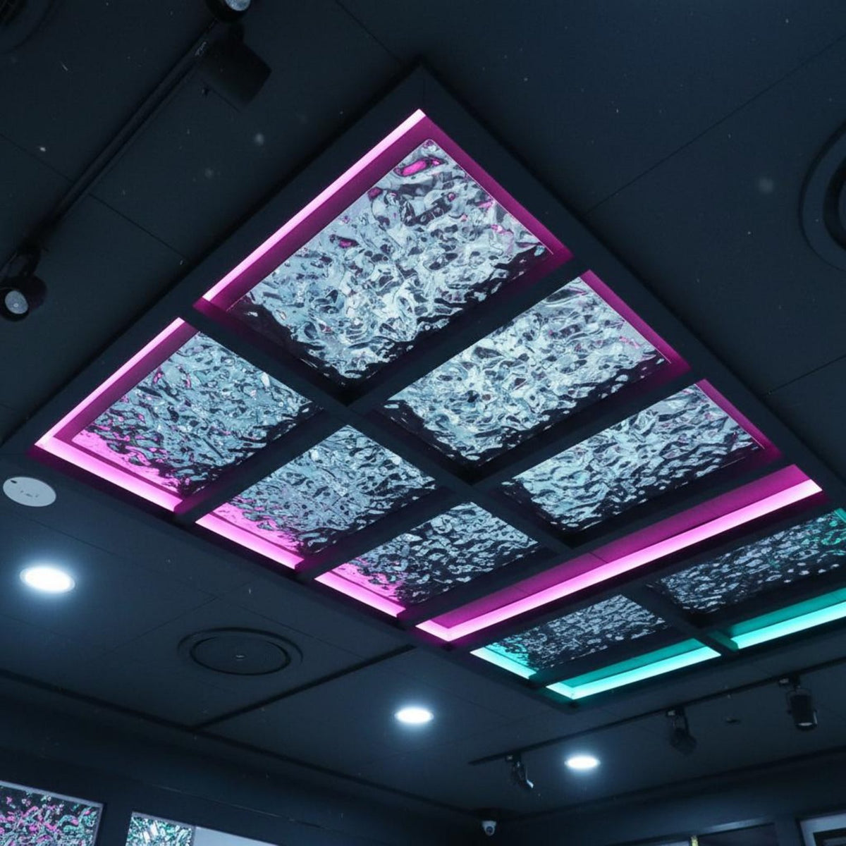 Water Wave Wallpaper Cut to Size Peel and Wallpaper Waterproof Self Mirror Film for Ceiling, Commercial Areas, Furniture Refinishing