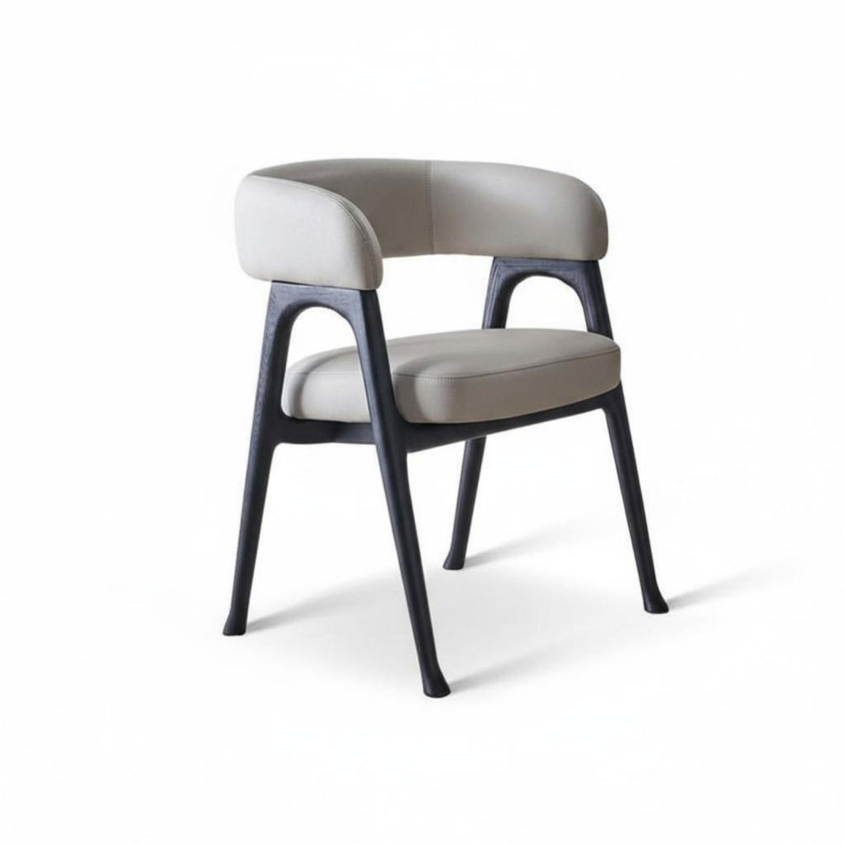 Upholstered Dining Armchair Nordic design Upholstered Wooden Armchair with Armrests Ergonomic Backrest for Hoteliers, homeowners