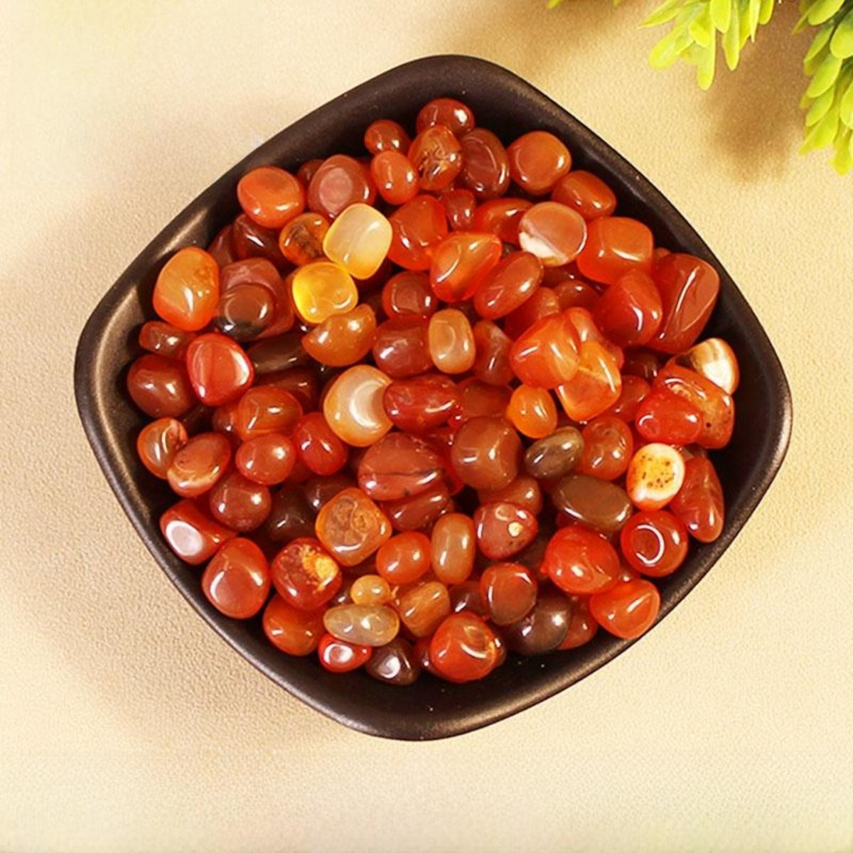 Garnet Chalcedony Polished Pebbles for Aquatic Decor