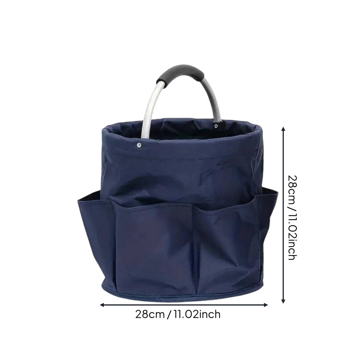 Foldable Garden Tool Bag Oxford Cloth Foldable Utility Basket Multiple Pockets Portable Cleaning Carrier for Gardeners, Gardening, Camping