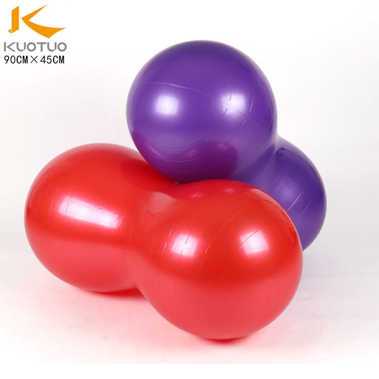 Kuotuo PVC Peanut Yoga Ball, Thickened Explosion-Proof Fitness Ball for Exercise and Therapy