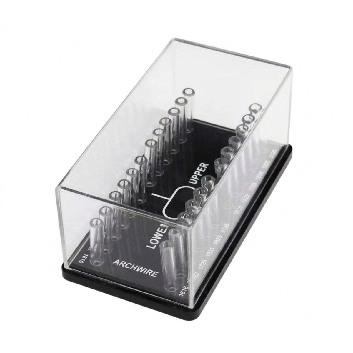 Orthodontic Archwire Organizer Box Oral Health Arch Wire Holder with Lid Labeled