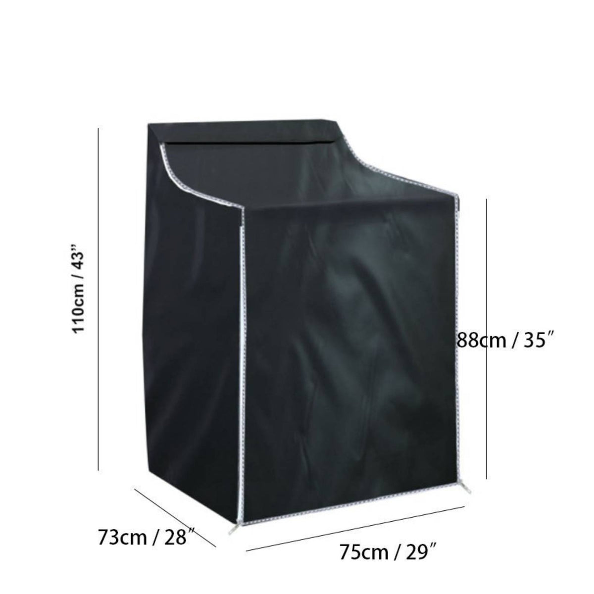 Fitted Washing Machine Cover Open Bottom Household Item