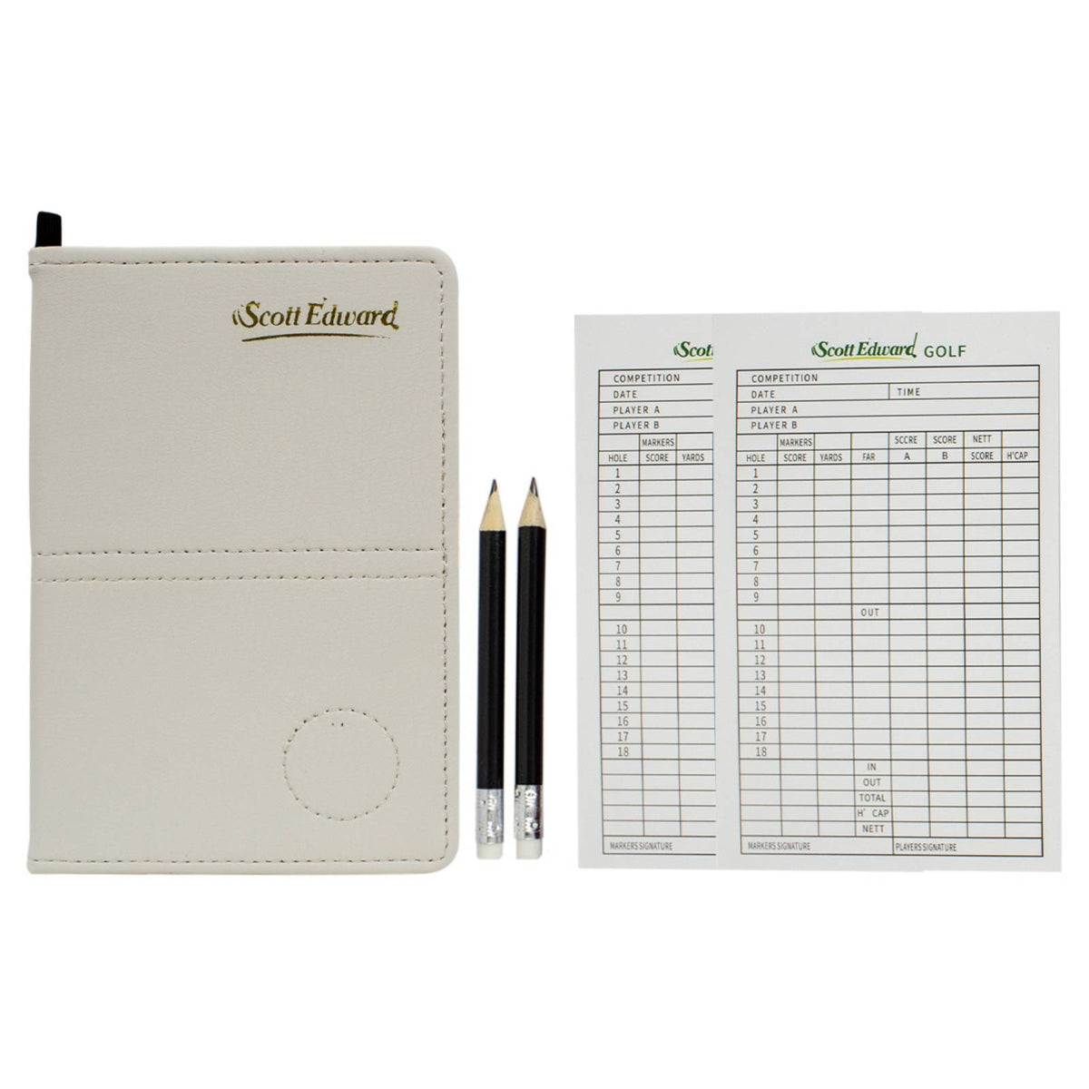 Foldable Scorecard Holder Waterproof Golf Scorecard Holder Includes Score Sheets