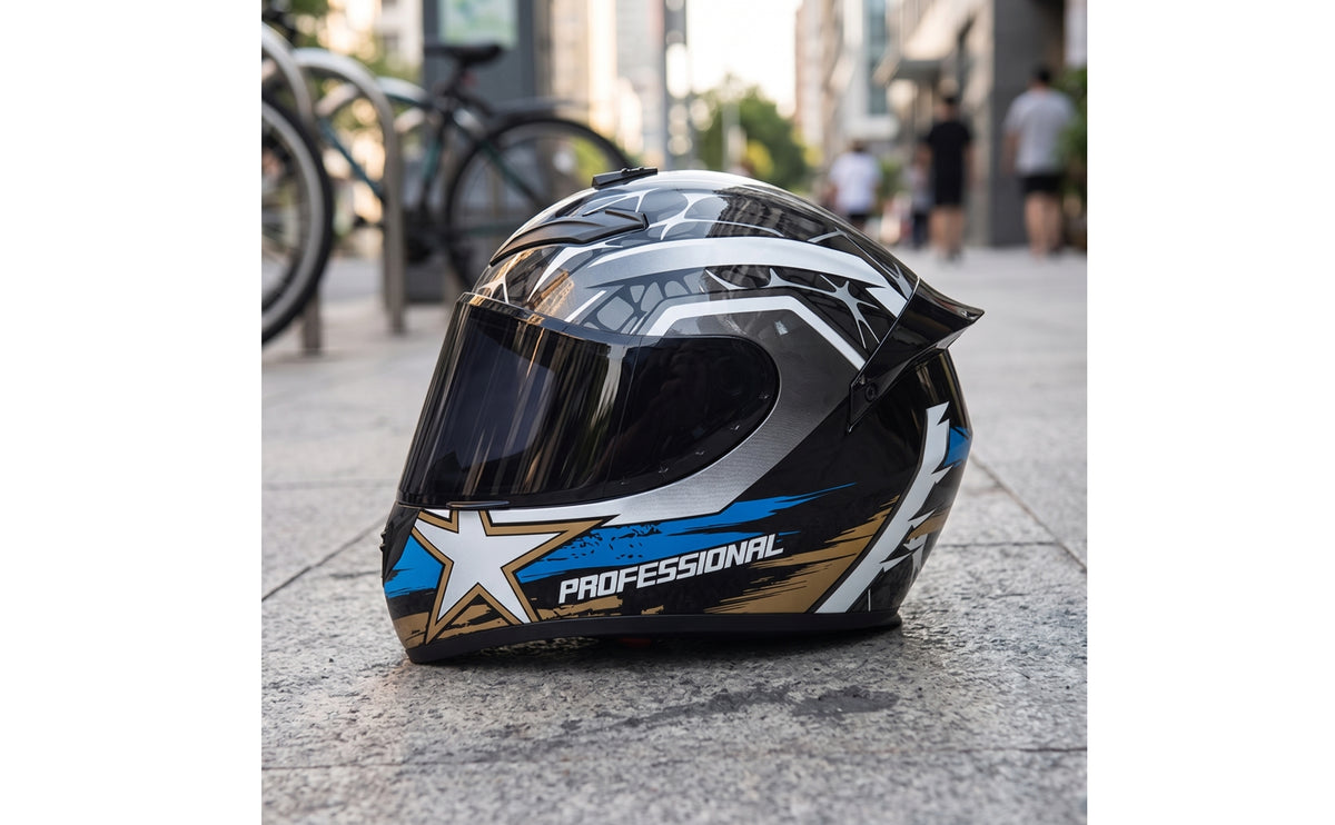 Full-Coverage Headgear | DOT Certified, Aerodynamic with Visor, for Street Riding