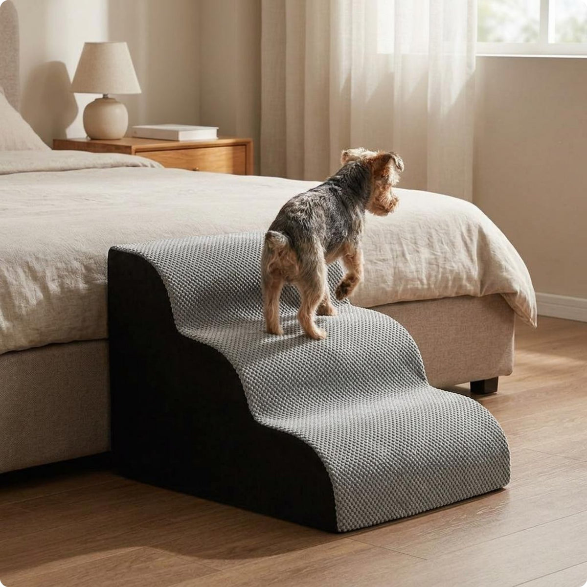 Foam Pet Stairs Compressed Sponge Foam Pet Staircase Removable Cover