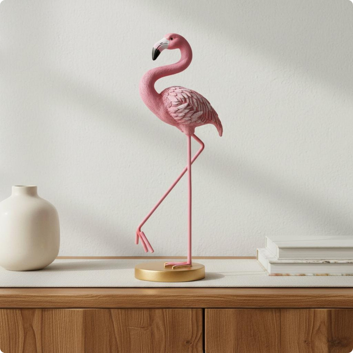 Resin Flamingo Decor Nordic Design Flamingo Figurine Long-Lasting