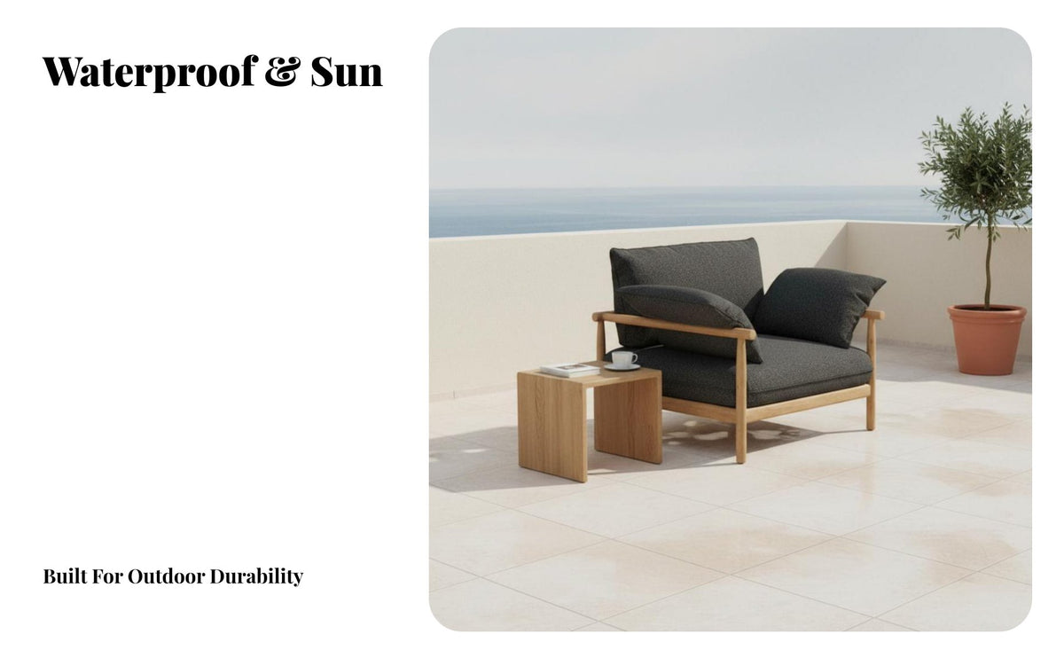 4 Pieces Waterresistant 4-Piece Conversation Set sun-resistant Patio Seating Nordic Design Outdoor Furnishing All-Weather for Hotel Managers, Business Owners, Terrace, Courtyard, Garden, Backyard