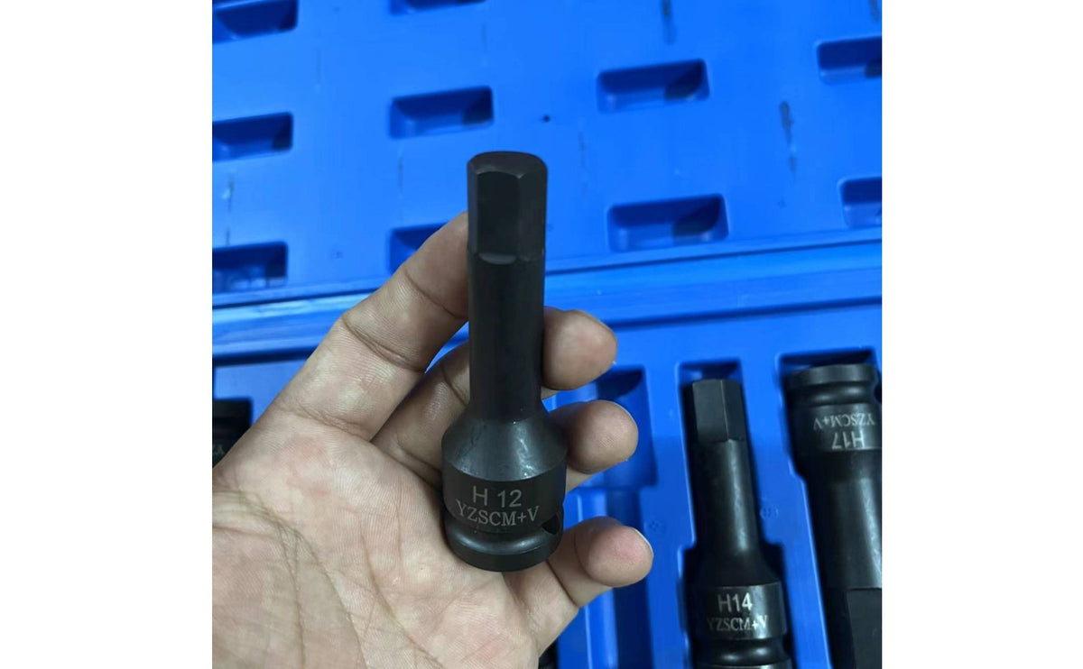 8 Pieces CrMo-Molybdenum Steel Allen Socket Set High-Power 1/2 Inch Drive Allen Socket Set Power Tool Accessory Long-Lasting