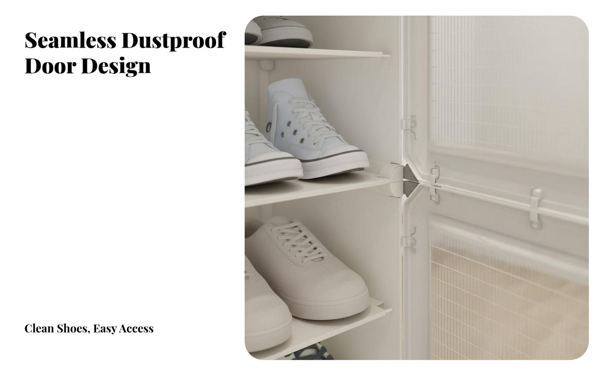 Space-Saving Narrow Shoe Cabinet Easy to Assemble Multi-Tier Shoe Shelf Sturdy Home Furniture Strong Load-Bearing for Apartment Dwellers, Homeowners, Families, Hallway, Small Areas, Closet, Bedroom