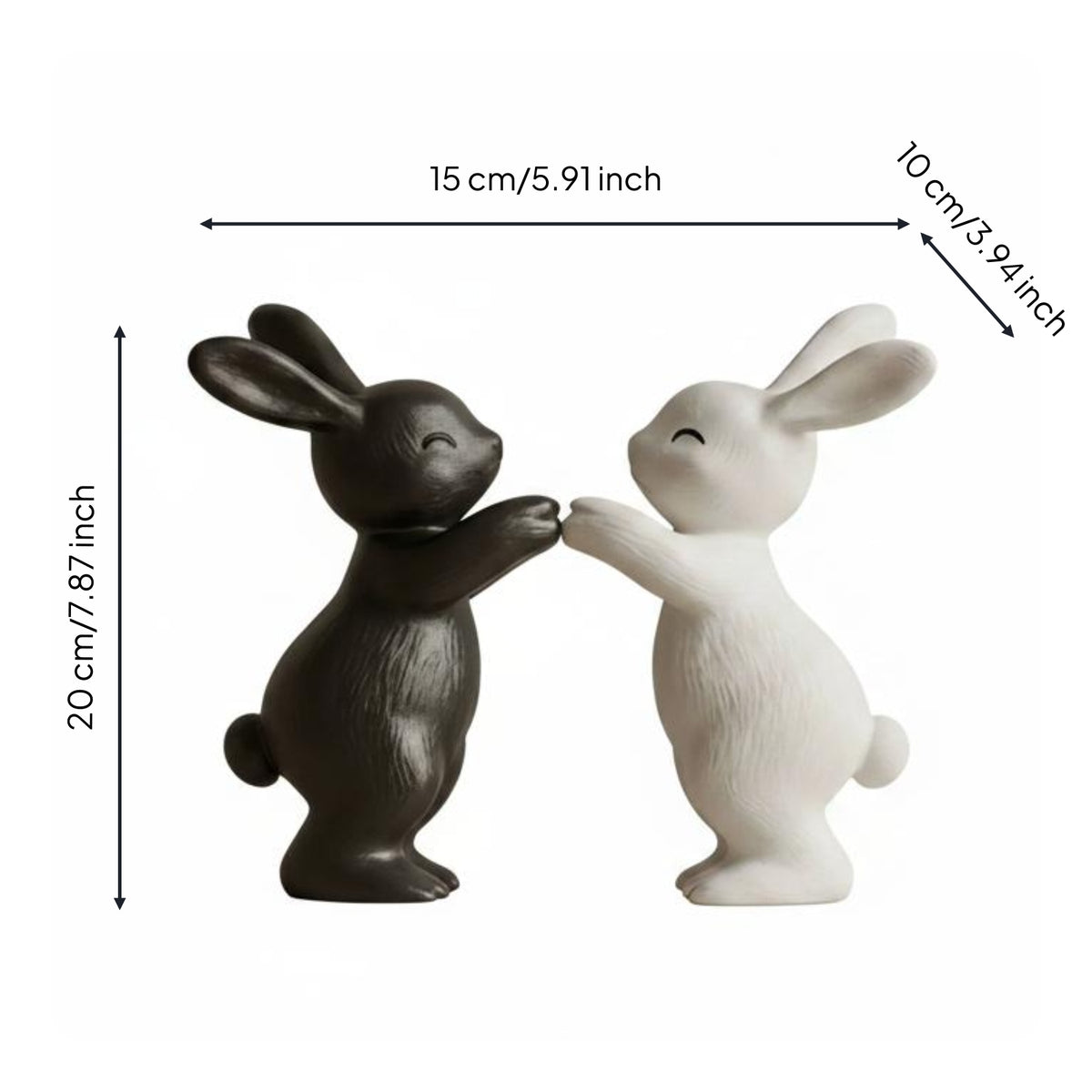 Nordic Rabbit Book Stand Artistic Rabbit Statue Bookend Vintage Aesthetic