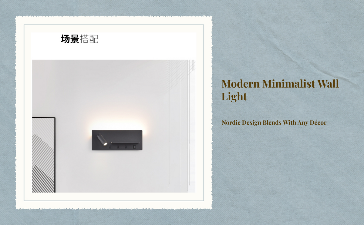 Adjustable Nordic LED wall sconce