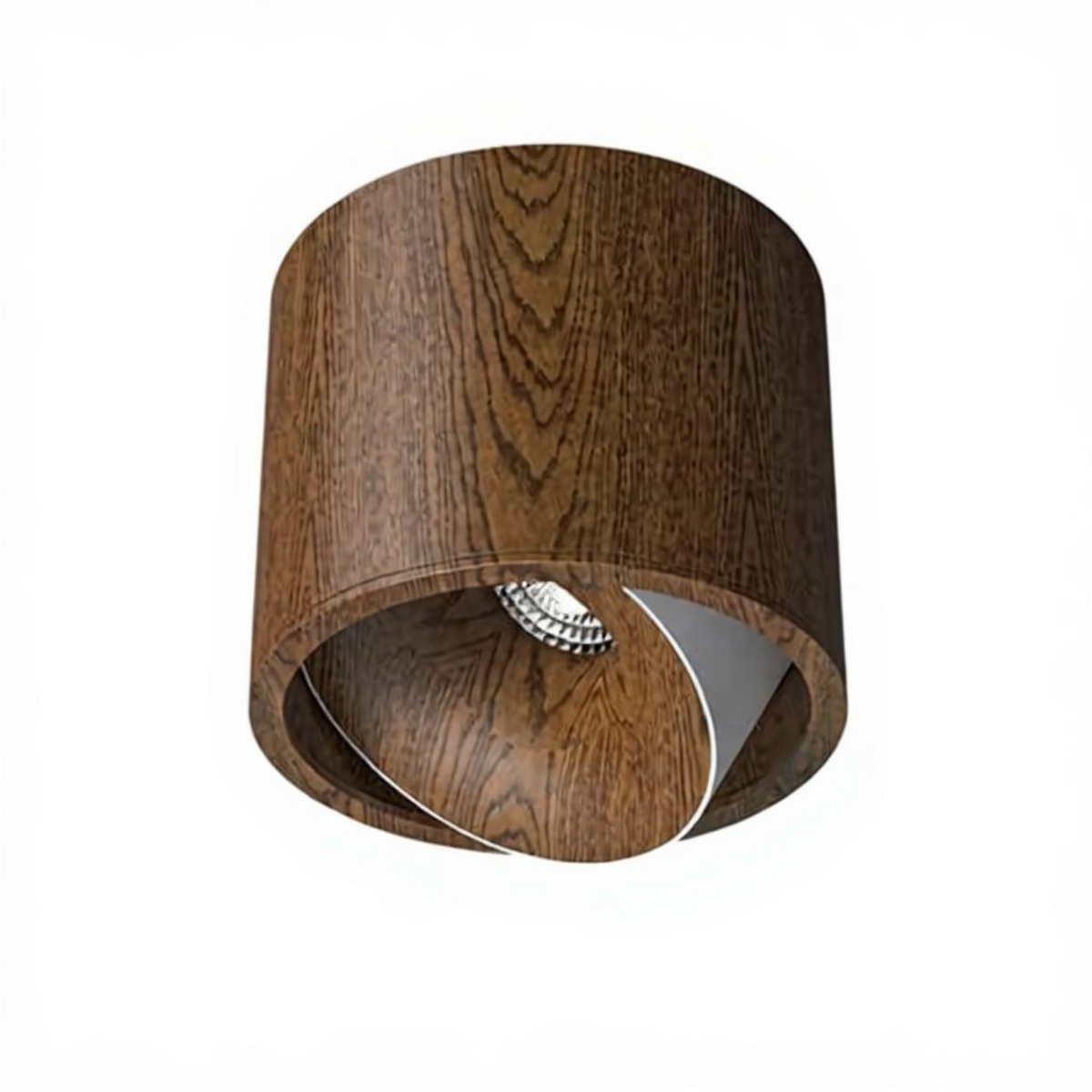 Adjustable Walnut LED Spotlight