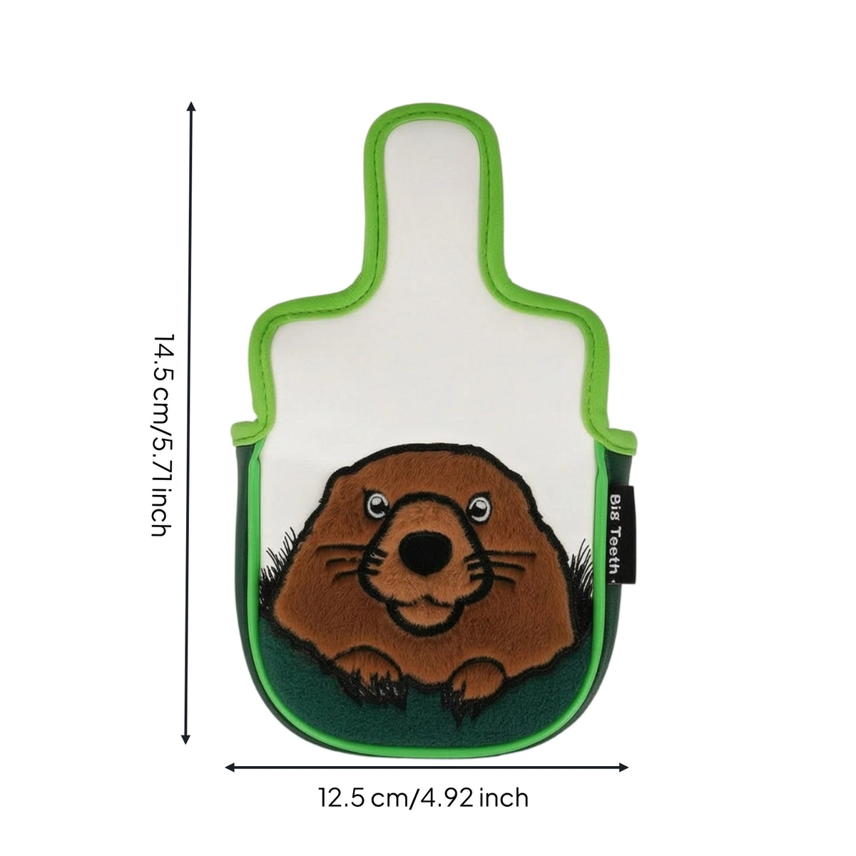 Embroidered Square Putter Headcover Cute Square Mallet Putter Headcover Stain-Resistant Golf Club Cover with Soft Inner Soft Inner Padding Eye-Catching for Golfers