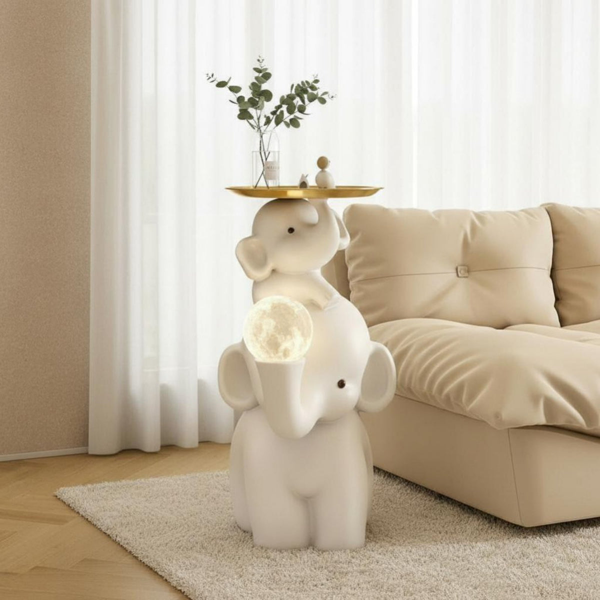 Stacked Elephant Family Side Table Parent-Child Design for Nursery