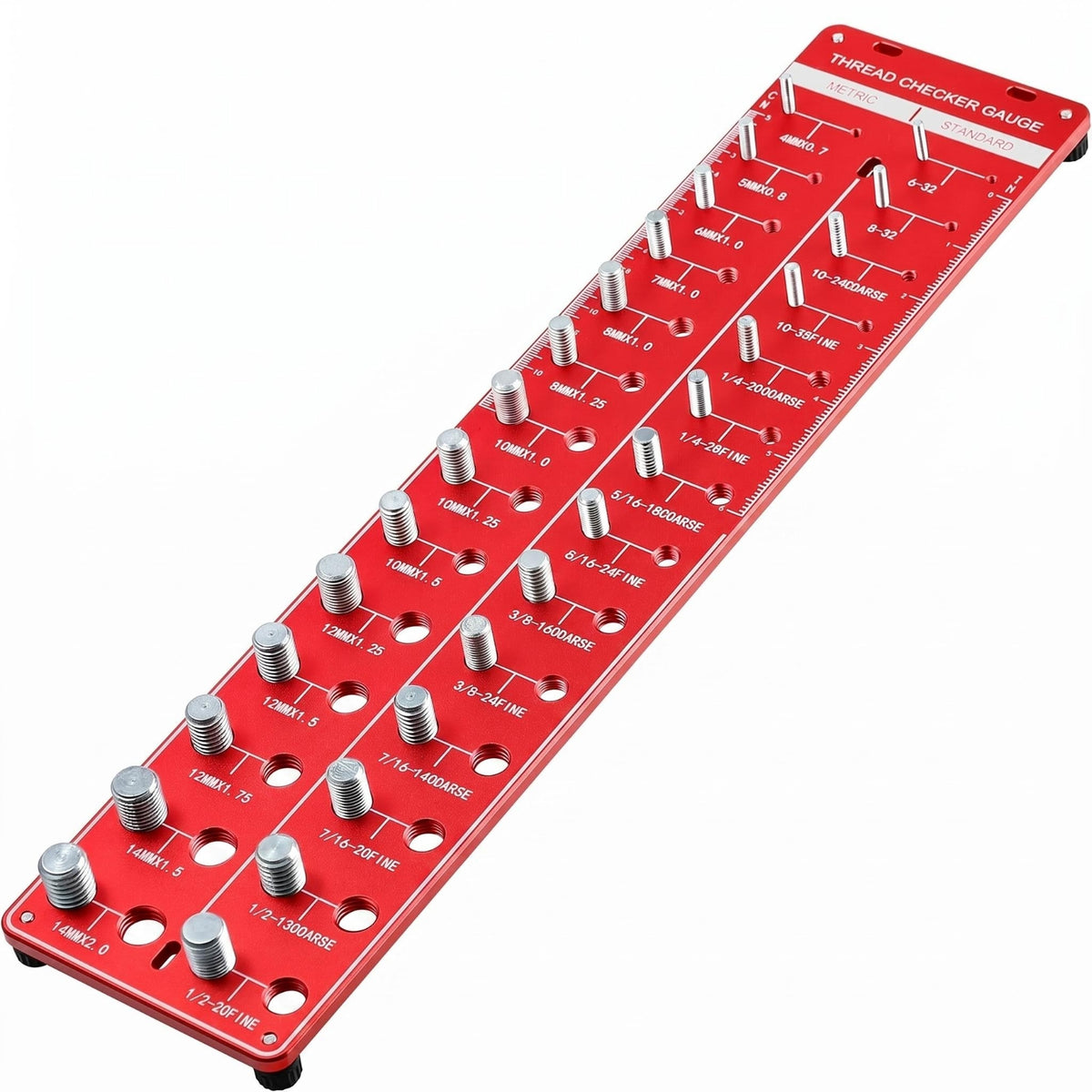 Thread Checker Gauge Plate Printed Markings Nut and Bolt Checker Metal