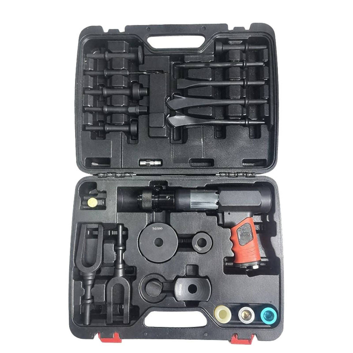Chassis Repair Tool Kit Handheld Air Mallet with Carrying Case Heavy-Duty Air Mallet with Attachments for Garage