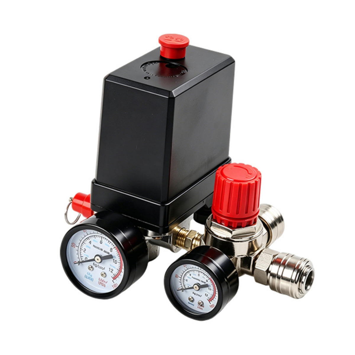Integrated Air Compressor Regulator Assembly Exact Compressor Valve with Gauges Accurate Regulator with Gauge Easy to Use for Workshops