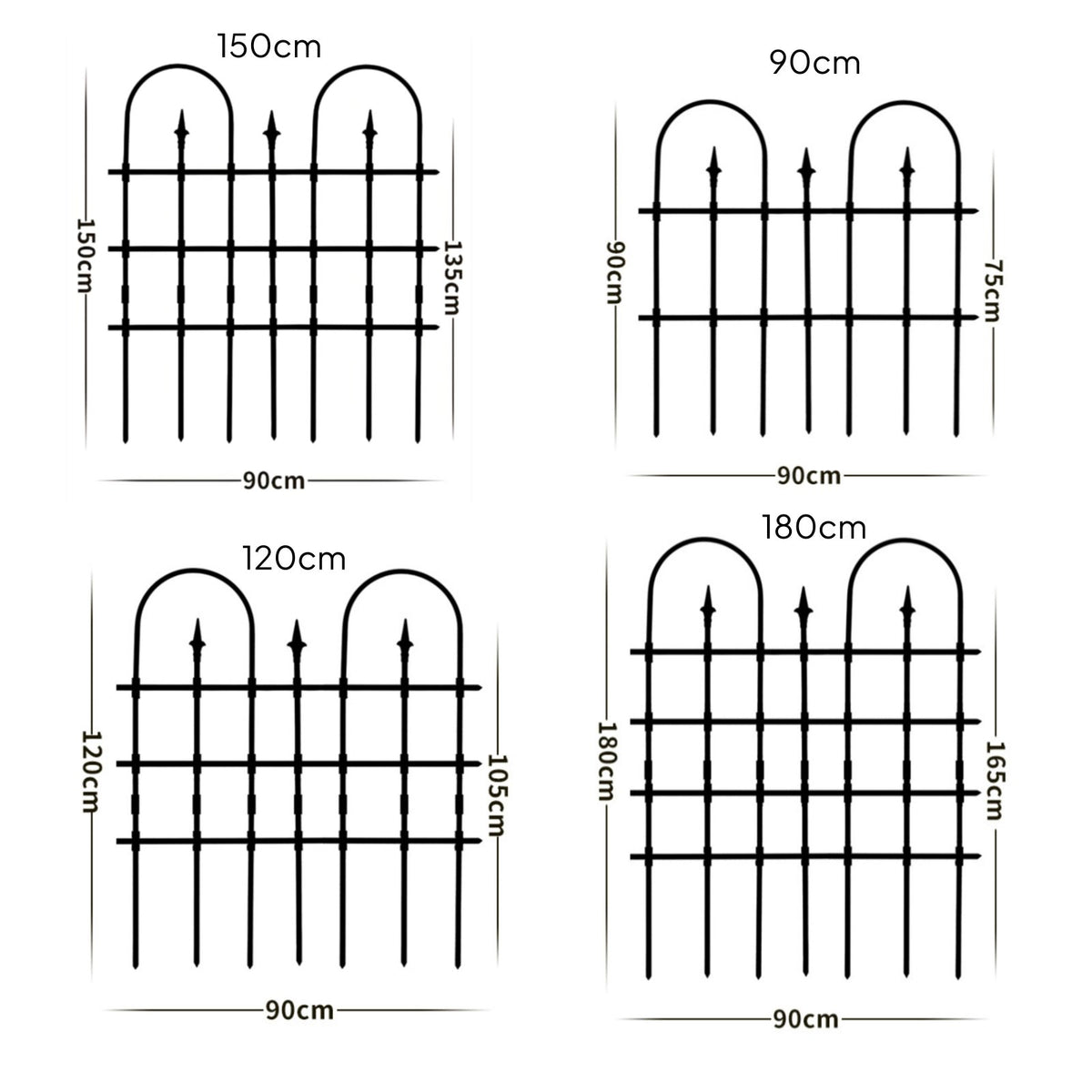 Climbing Plant Trellis Rustic Design Ornamental Yard Fence Powder Coated