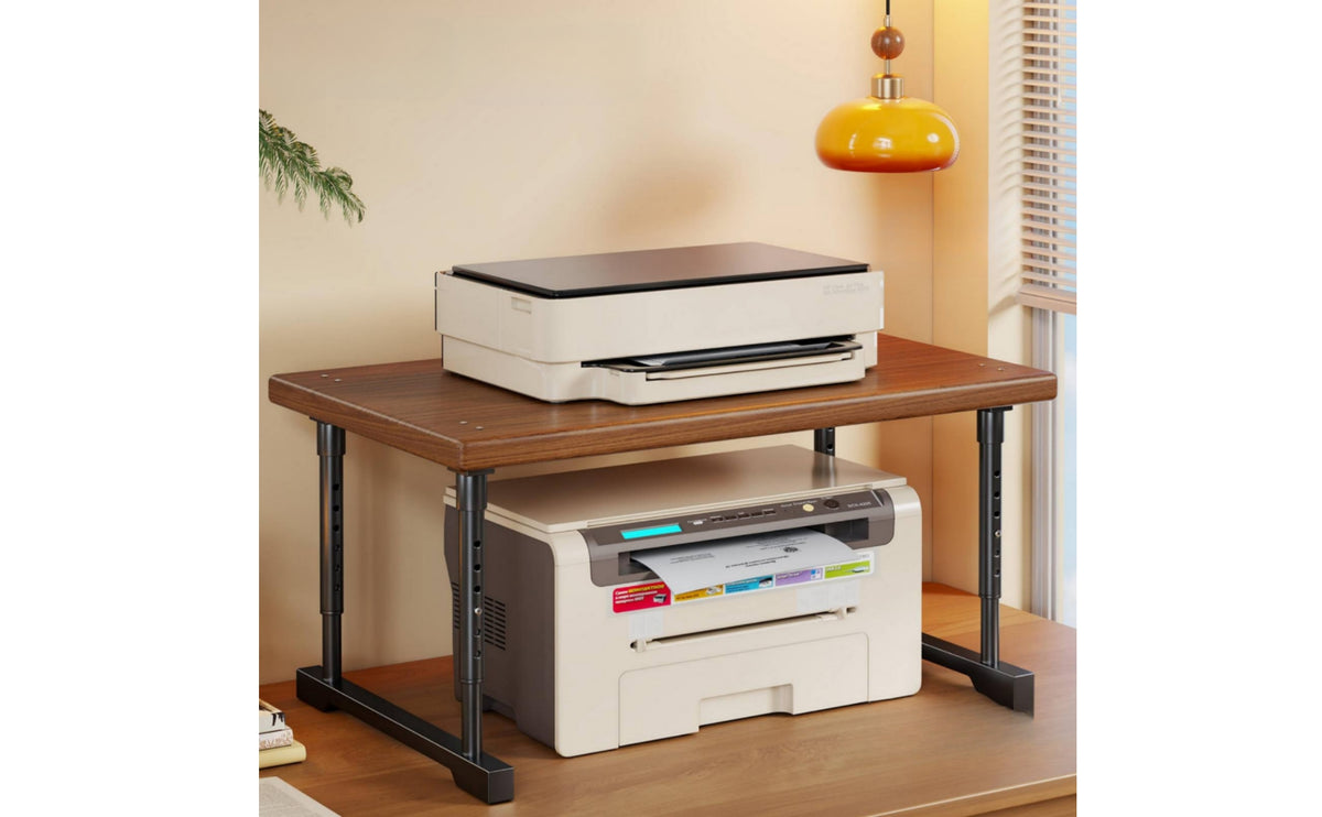 Two-Tier Desktop Printer Stand | Adjustable-Height, for Home Office