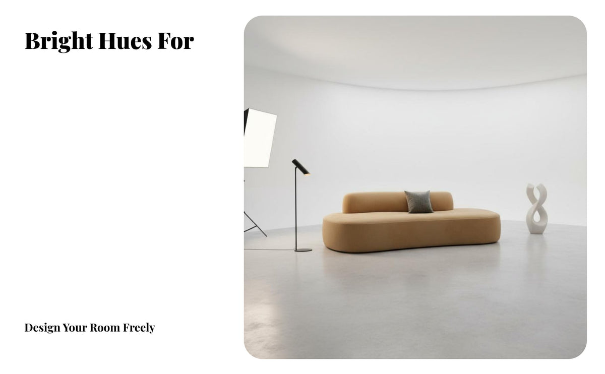 Modern Minimalist curved-Shaped Settee Curved Design Sofa upholstery Upholstery Couch Freestanding for Business Owners, Interior Designers, Apartment Dwellers