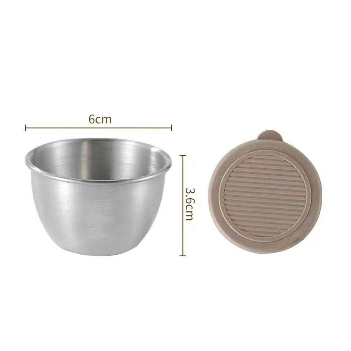 Bowl with Lid Portable Stainless Steel Sauce Cup Mini Size for Takeout