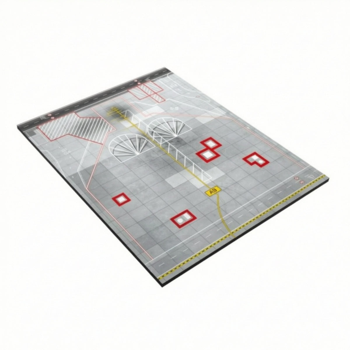 1/400 Airport Apron Display Base Wooden Airport Foundation Printed Diorama Board for Aviation Dioramas
