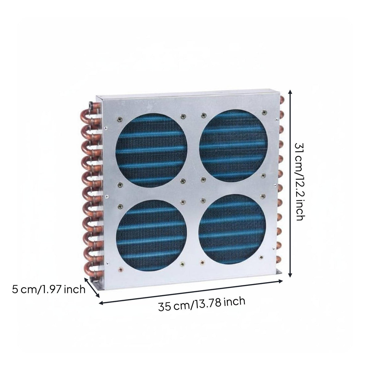 Air Cooled Condenser Sturdy Construction Finned Tube Evaporator