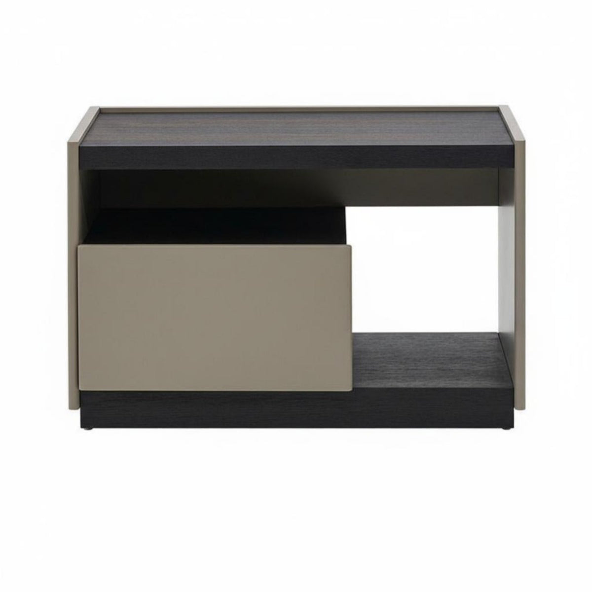 C-Shaped End Table Minimalist Design Nightstand Space-Saving for Small areas