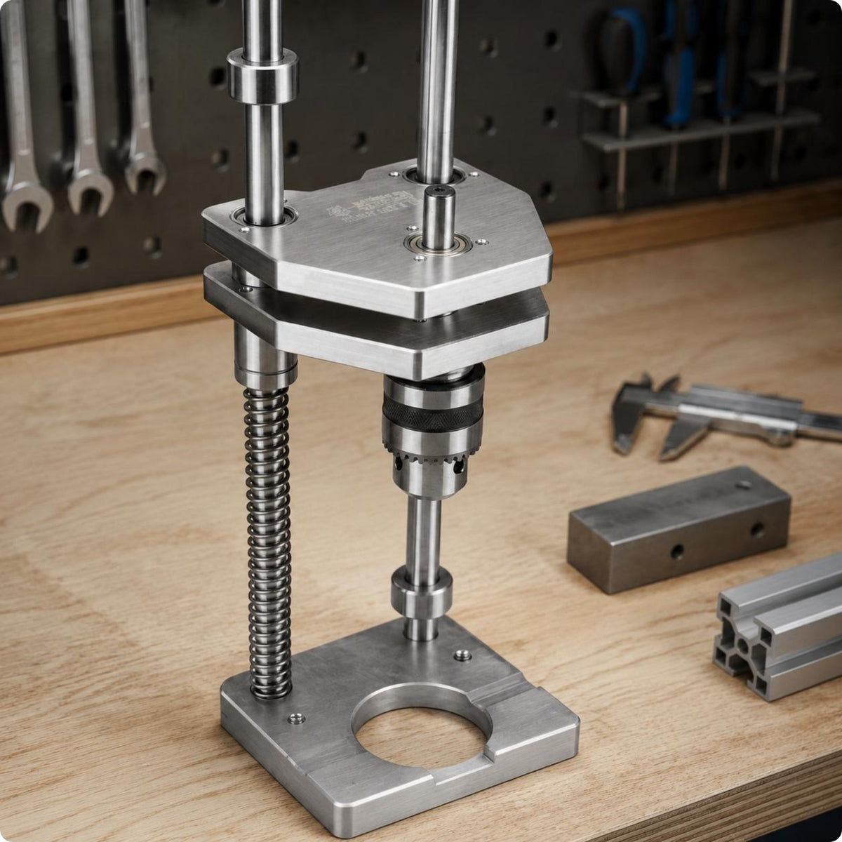 Vertical Guide High Precision Straight Hole Drilling Jig Sturdy Metal Body