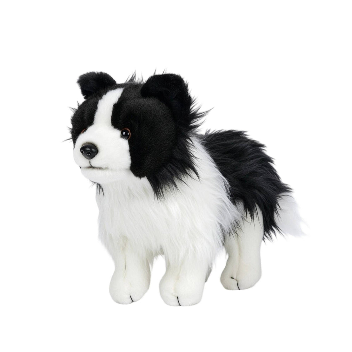 Border Collie Stuffed Dog Soft Border Collie Stuffed Toy Plushie Fuzzy Surface Washable for Children, Shelf Display, Bedroom